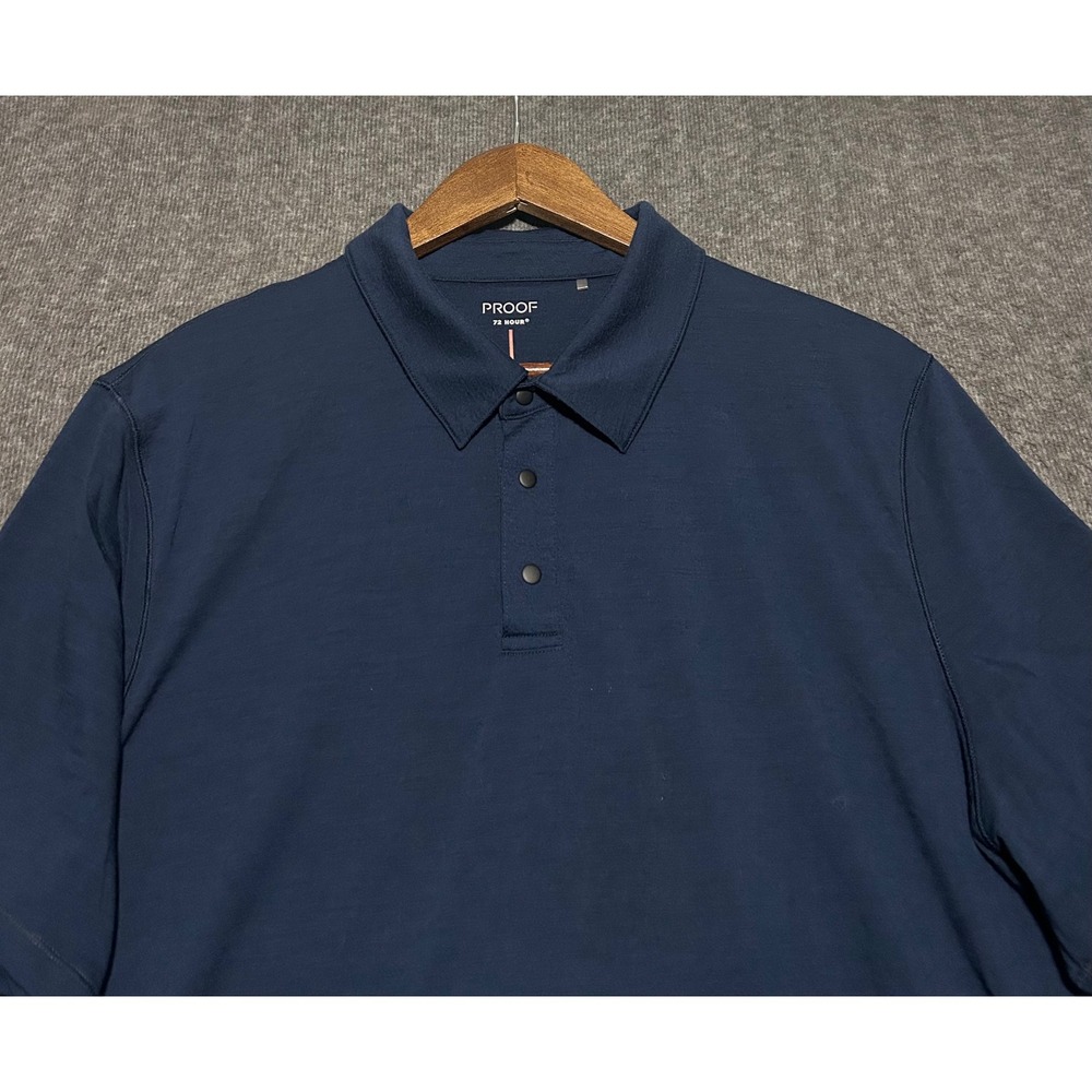 Proof huckberry 72 hour polo shirt classic fit XL merino wool nylon blend read